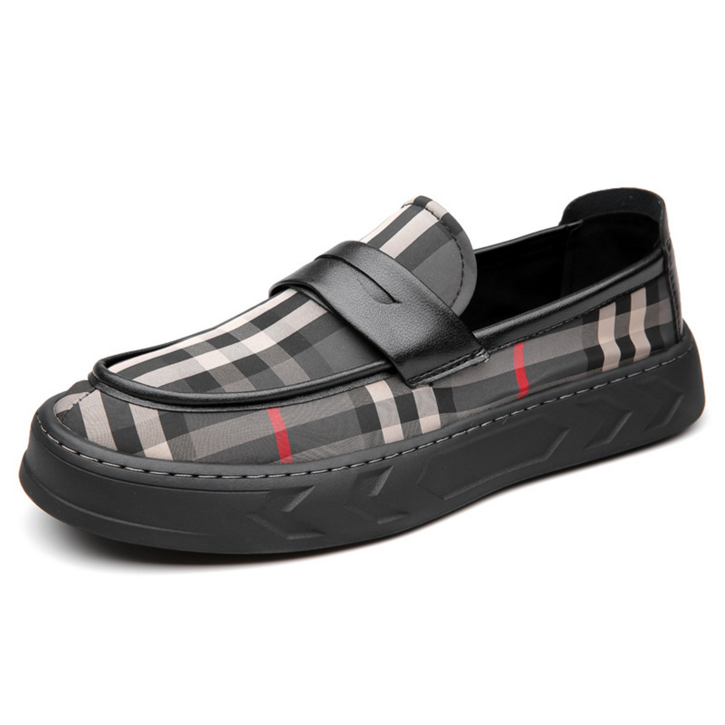 British Plaid Casual Shoes